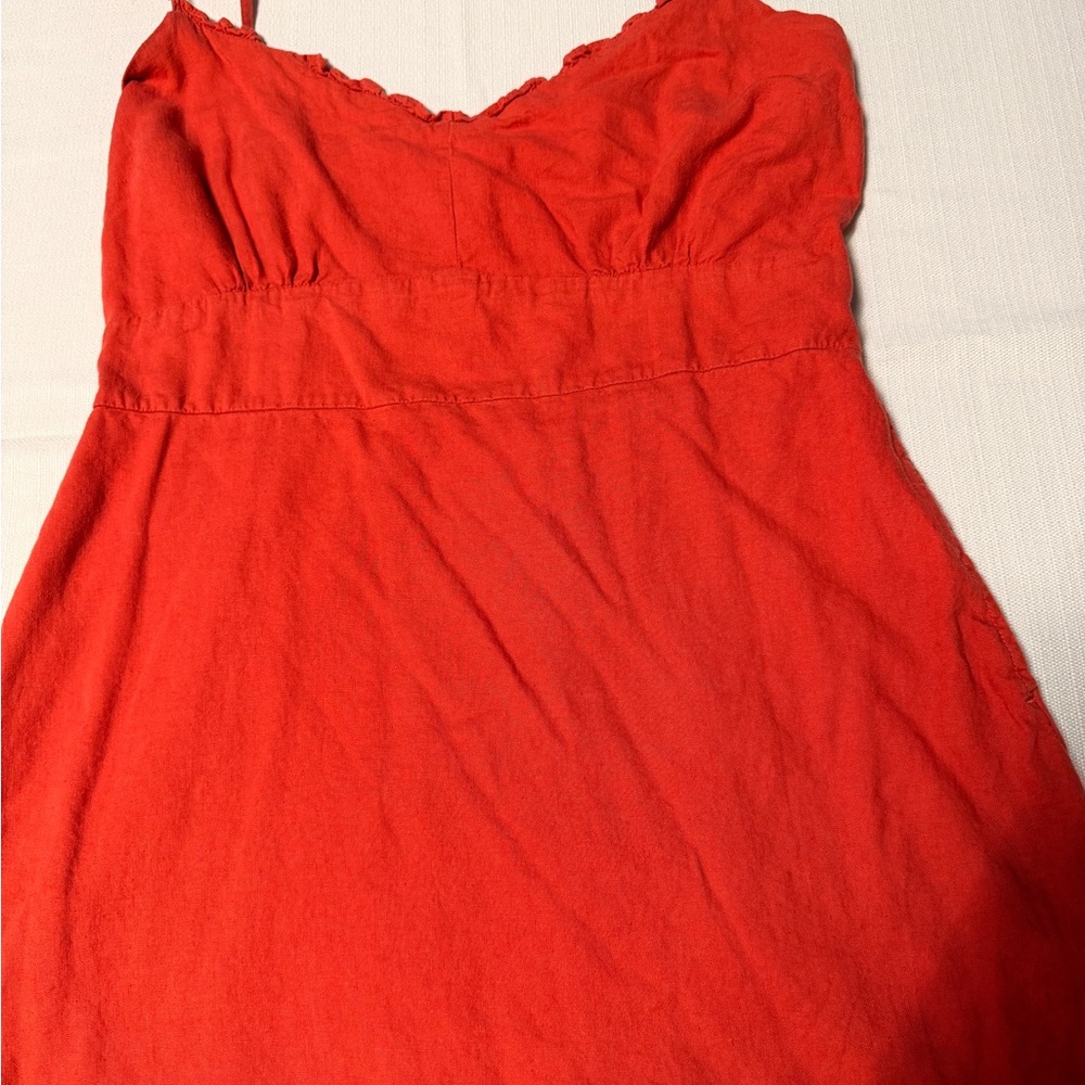 Abercrombie & Fitch Vibrant Red Textured Dress - Picture 3 of 9